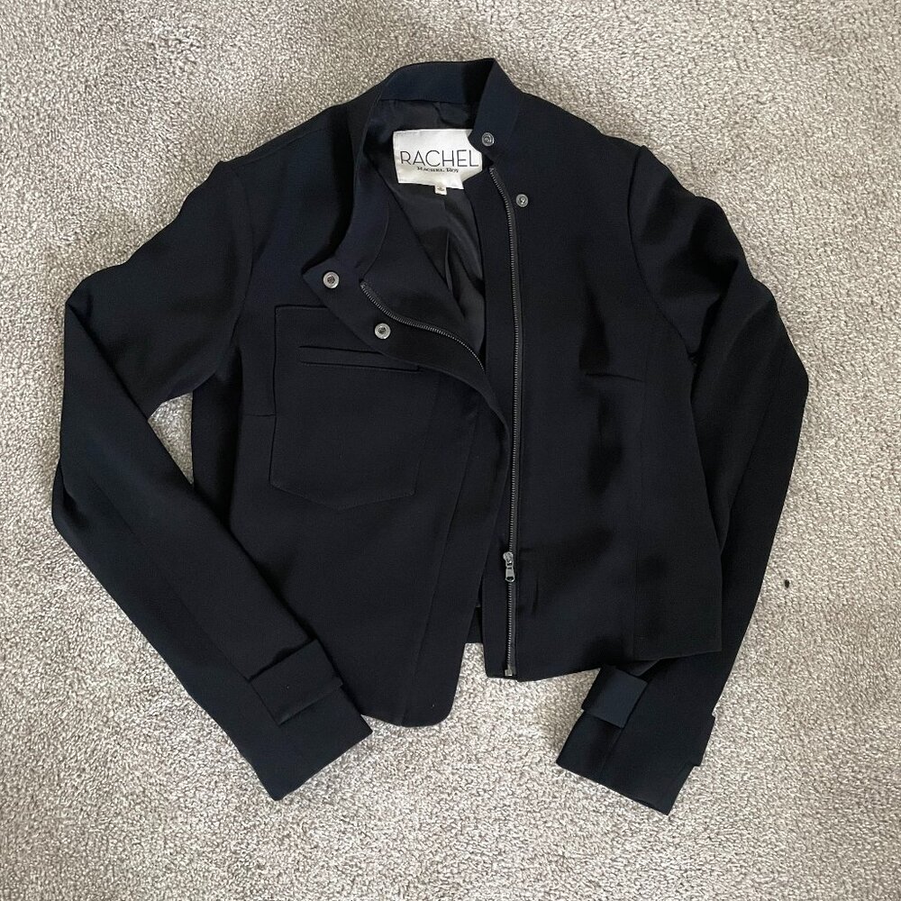 Rachel Roy Black Bomber Jacker